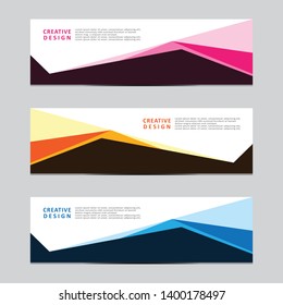 Vector abstract geometric design banner web template. Modern design. Vector illustration