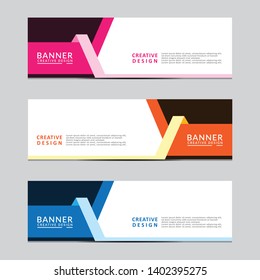 Vector abstract geometric design banner web template. Modern design. Vector illustration