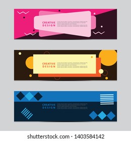Vector abstract geometric design banner web template. Modern design. Vector illustration