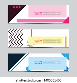 Vector abstract geometric design banner web template. Modern design. Vector illustration