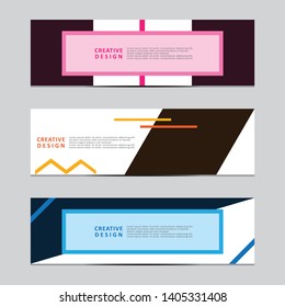 Vector abstract geometric design banner web template. Modern design. Vector illustration