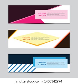 Vector abstract geometric design banner web template. Modern design. Vector illustration