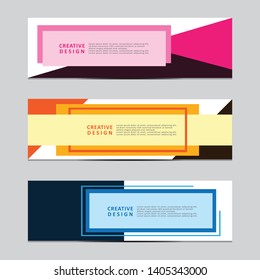 Vector abstract geometric design banner web template. Modern design. Vector illustration