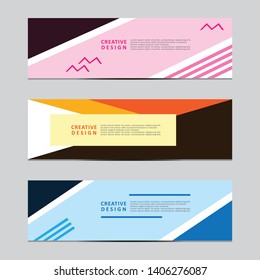 Vector abstract geometric design banner web template. Modern design. Vector illustration