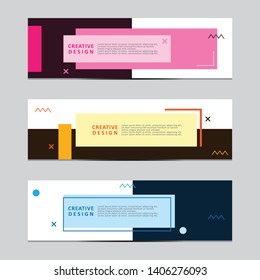 Vector abstract geometric design banner web template. Modern design. Vector illustration