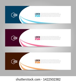 Vector abstract geometric design banner web template. Collection of web banner template. Header - landing page Web Design Elements.