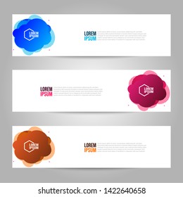 Vector abstract geometric design banner web template. Collection of web banner template. Header - landing page Web Design Elements.