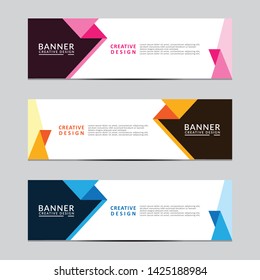 Vector abstract geometric design banner web template. Modern design. Vector illustration