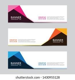 Vector abstract geometric design banner web template. Modern design. Vector illustration
