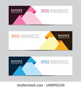 Vector abstract geometric design banner web template. Modern design. Vector illustration