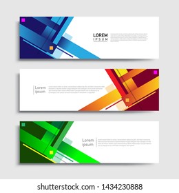 Vector abstract geometric design banner web template and business background template.
