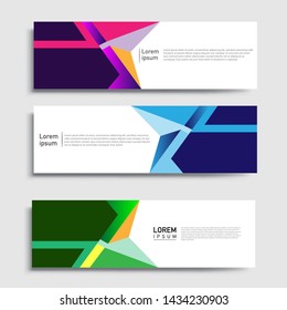 Vector abstract geometric design banner web template and business background template.