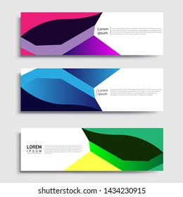 Vector abstract geometric design banner web template and business background template.