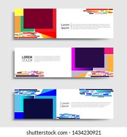 Vector abstract geometric design banner web template and business background template.