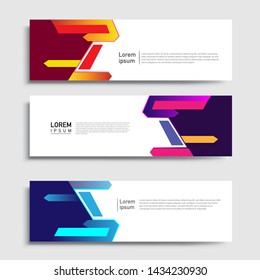 Vector abstract geometric design banner web template and business background template.
