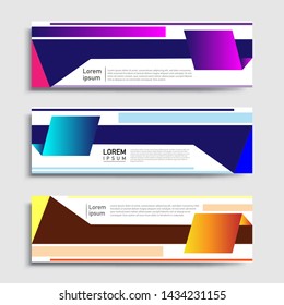 Vector abstract geometric design banner web template and business background template.