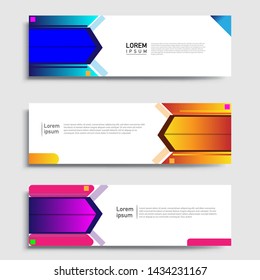 Vector abstract geometric design banner web template and business background template.
