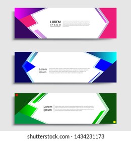 Vector abstract geometric design banner web template and business background template.