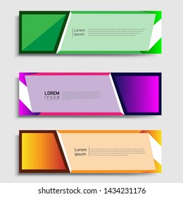 Vector abstract geometric design banner web template and business background template.