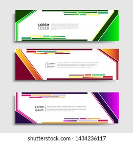 Vector abstract geometric design banner web template and business background template.