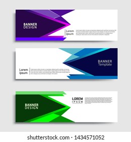 Vector abstract geometric design banner web template and business background template.
