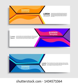 Vector abstract geometric design banner web template and business background template.