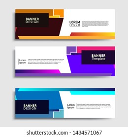Vector abstract geometric design banner web template and business background template.