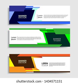 Vector abstract geometric design banner web template and business background template.