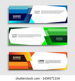 Vector abstract geometric design banner web template and business background template.