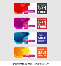 Vector abstract geometric design banner web template.