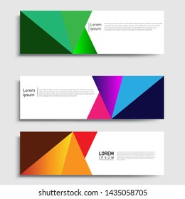 Vector abstract geometric design banner web template and business background template.