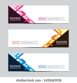 Vector abstract geometric design banner web template. Modern design. Vector illustration
