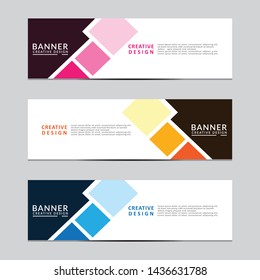 Vector abstract geometric design banner web template. Modern design. Vector illustration