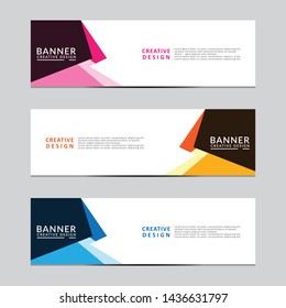 Vector abstract geometric design banner web template. Modern design. Vector illustration