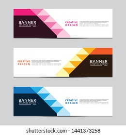 Vector abstract geometric design banner web template. Modern design. Vector illustration