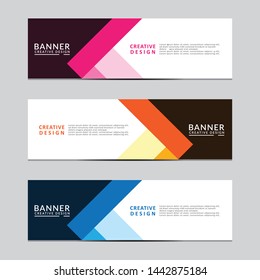 Vector abstract geometric design banner web template. Modern design. Vector illustration