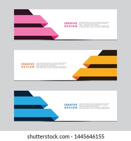 Vector abstract geometric design banner web template. Modern design. Vector illustration