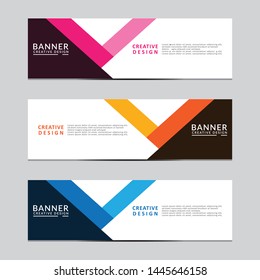 Vector abstract geometric design banner web template. Modern design. Vector illustration