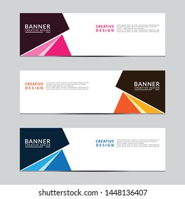 Vector abstract geometric design banner web template. Modern design. Vector illustration