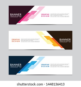 Vector abstract geometric design banner web template. Modern design. Vector illustration