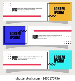 Vector abstract geometric design banner web template, flat design