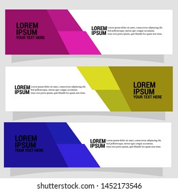 Vector abstract geometric design banner web template. Banner background.