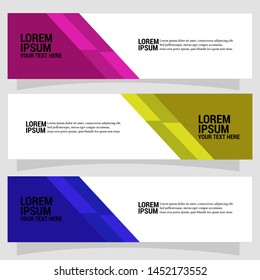 Vector abstract geometric design banner web template. Banner background.