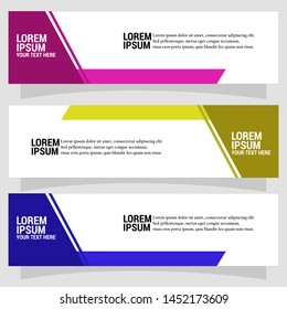 Vector abstract geometric design banner web template. Banner background.