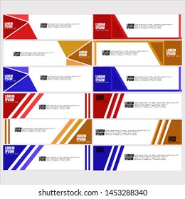 Vector abstract geometric design banner web template