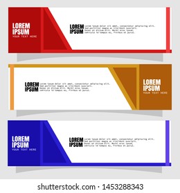 Vector abstract geometric design banner web template