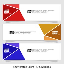 Vector abstract geometric design banner web template