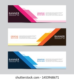 Vector abstract geometric design banner web template. Modern design. Vector illustration