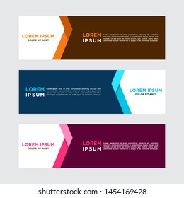 Vector abstract geometric design banner web template.