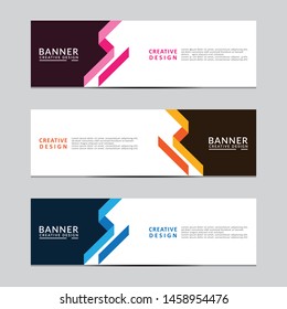 Vector abstract geometric design banner web template. Modern design. Vector illustration